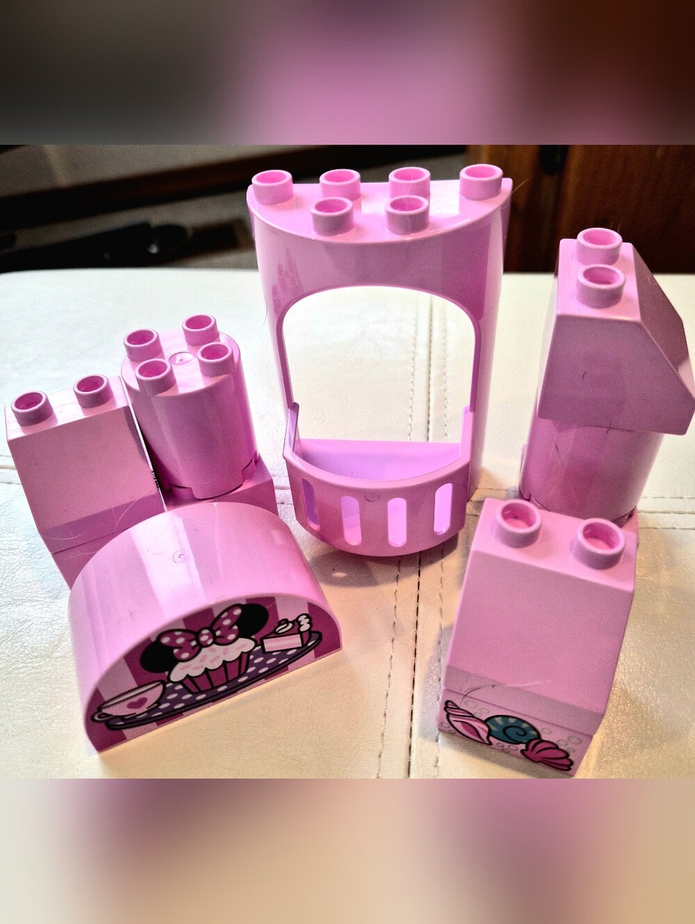 Lot Of Lego Duplo Building Blocks. Pink From Castle. Like New Condition.